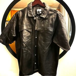 Rhude Leather Snap SS Shirt Size L